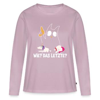 How The Last Cat Eats Unicorn Cats - Women's Premium Organic Long Sleeve Shirt - dusky pink - Front - Julia (174cm)