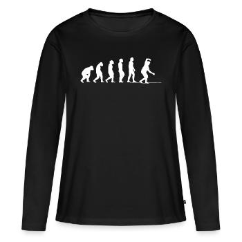 Slackline Cadeau Slackliner Tricklining - T-shirt manches longues Premium bio Femme - noir - Devant - Julia (174cm)