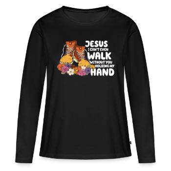 Église Religion Catholique Catholique Jésus-Christ - T-shirt manches longues Premium bio Femme - noir - Devant - Julia (174cm)