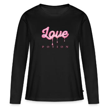 Love Potion - Women's Premium Organic Long Sleeve Shirt - black - Front - Julia (174cm)