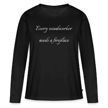 jackhammer gift idea carpenter tshirts - Women's Premium Organic Long Sleeve Shirt - black - Front - Julia (174cm)
