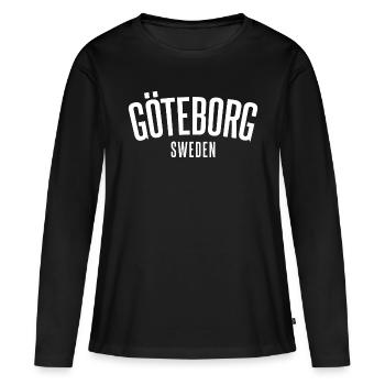 Göteborg Nous n’abandonnons jamais - T-shirt manches longues Premium bio Femme - noir - Devant - Julia (174cm)