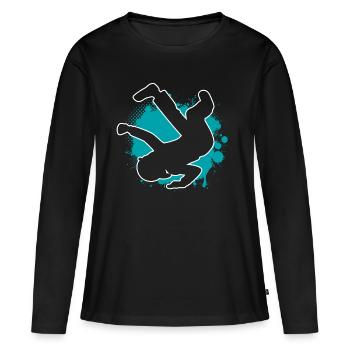 Breakdancer Breakdancing Junge - Frauen Premium Bio Langarmshirt - Schwarz - Vorne - Julia (174cm)