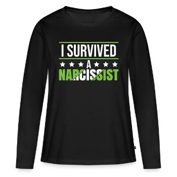 Ex Husband Divorce Single Breakup - Women's Premium Organic Long Sleeve Shirt - black - Front - Julia (174cm)