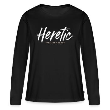 Human Design 5th Line Heretic - Women's Premium Organic Long Sleeve Shirt - black - Front - Julia (174cm)