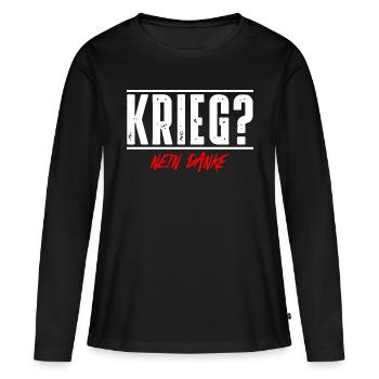 Krieg - Frauen Premium Bio Langarmshirt - Schwarz - Vorne - Julia (174cm)