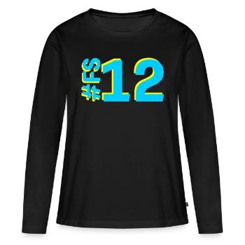 FS12-KARTON - Frauen Premium Bio Langarmshirt - Schwarz - Vorne - Julia (174cm)
