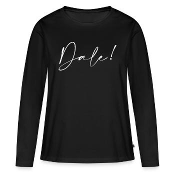D’accord - T-shirt manches longues Premium bio Femme - noir - Devant - Julia (174cm)