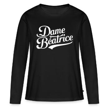 Dame Béatrice - T-shirt manches longues Premium bio Femme - noir - Devant - Julia (174cm)