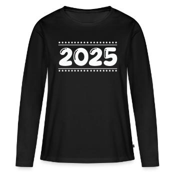 2025 - T-shirt manches longues Premium bio Femme - noir - Devant - Julia (174cm)