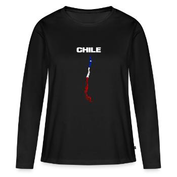 Chili - T-shirt manches longues Premium bio Femme - noir - Devant - Julia (174cm)