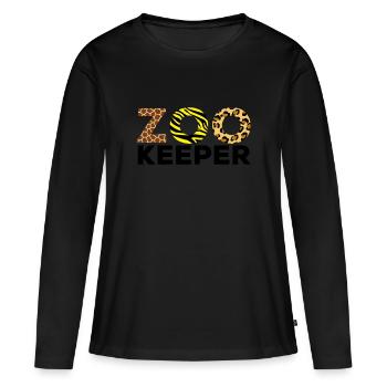 Zoo Zookeeper Zoo Afrique - T-shirt manches longues Premium bio Femme - noir - Devant - Julia (174cm)