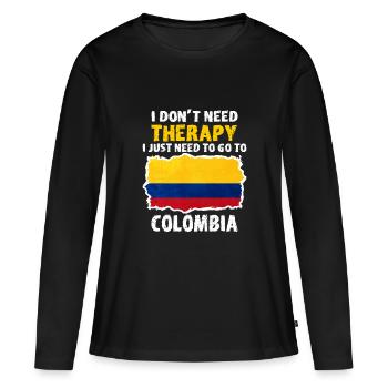 Colombie - T-shirt manches longues Premium bio Femme - noir - Devant - Julia (174cm)