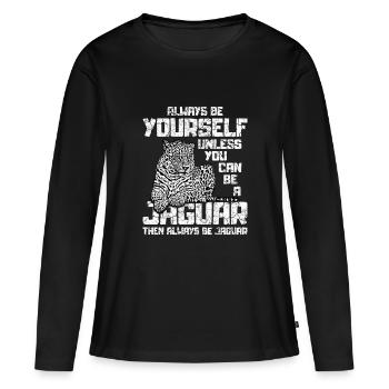 Jaguar - T-shirt manches longues Premium bio Femme - noir - Devant - Julia (174cm)