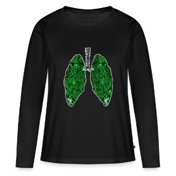 Cannabis Weed Lung Gift Drogues Fumer Niko - T-shirt manches longues Premium bio Femme - noir - Devant - Julia (174cm)