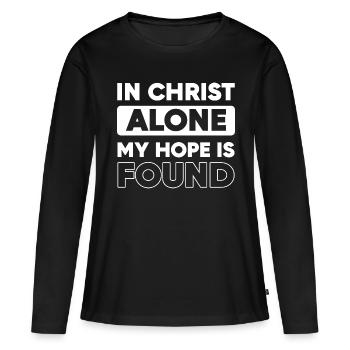Bible Verse la Bible - T-shirt manches longues Premium bio Femme - noir - Devant - Julia (174cm)