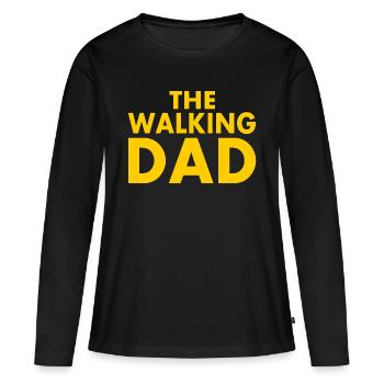 The walking dad - T-shirt manches longues Premium bio Femme - noir - Devant - Julia (174cm)