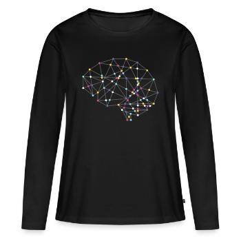 Tee-shirt intelligent pour les gens intelligents - T-shirt manches longues Premium bio Femme - noir - Devant - Julia (174cm)