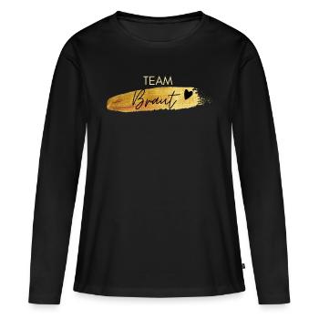 Team Braut - Junggesellinnenabschied - Frauen Premium Bio Langarmshirt - Schwarz - Vorne - Julia (174cm)
