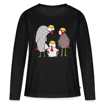 Construction site Construction Client Use Maurer Gewerbe - Women's Premium Organic Long Sleeve Shirt - black - Front - Julia (174cm)