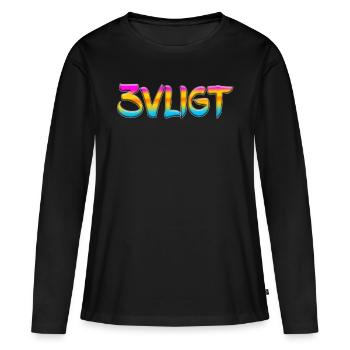 SMS chat langue fortifications anglais trois 3 trois - T-shirt manches longues Premium bio Femme - noir - Devant - Julia (174cm)