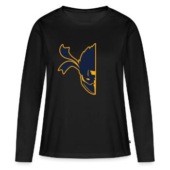 Half Face Ninja Karate Martial Arts Fencer Ninja - T-shirt manches longues Premium bio Femme - noir - Devant - Julia (174cm)
