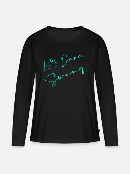 Schwingen - Frauen Premium Bio Langarmshirt - Schwarz