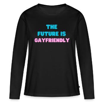 THE FUTURE IS GAYGRIENDLY - Women's Premium Organic Long Sleeve Shirt - black - Front - Julia (174cm)