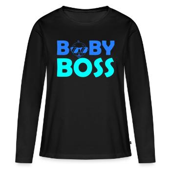 bébé - T-shirt manches longues Premium bio Femme - noir - Devant - Julia (174cm)