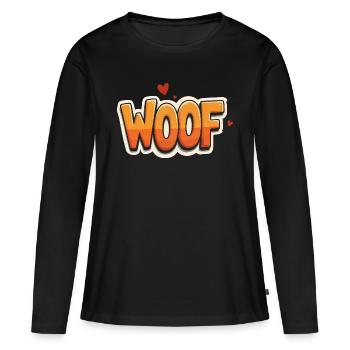 Trame - T-shirt manches longues Premium bio Femme - noir - Devant - Julia (174cm)