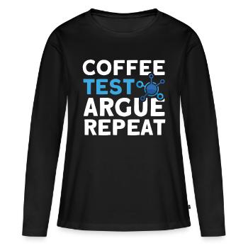 QA Ingenieur QA Tester Software Tester - Frauen Premium Bio Langarmshirt - Schwarz - Vorne - Julia (174cm)