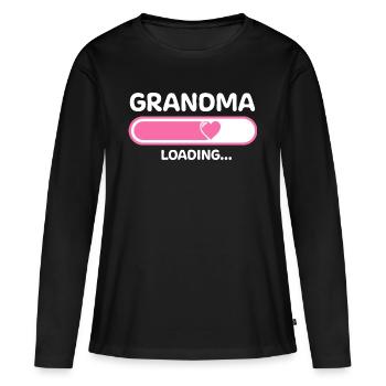 Oma 2022 Großmutter Glückwunsch - Frauen Premium Bio Langarmshirt - Schwarz - Vorne - Julia (174cm)