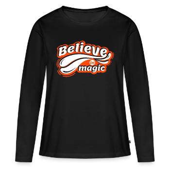 Believe in magic - Women's Premium Organic Long Sleeve Shirt - black - Front - Julia (174cm)