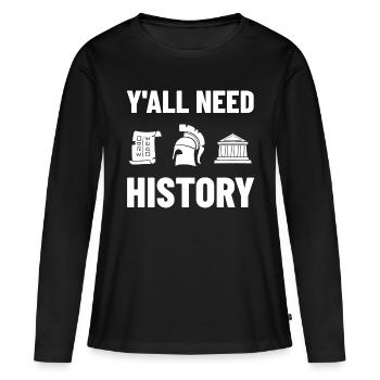 History Teacher Lesson Professor Historian - Women's Premium Organic Long Sleeve Shirt - black - Front - Julia (174cm)