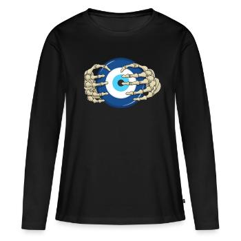 Nazar - T-shirt manches longues Premium bio Femme - noir - Devant - Julia (174cm)