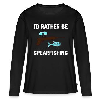 Spearfishing Spear Fishermen Fish Spear Fishermen - Women's Premium Organic Long Sleeve Shirt - black - Front - Julia (174cm)