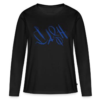 Argent - T-shirt manches longues Premium bio Femme - noir - Devant - Julia (174cm)