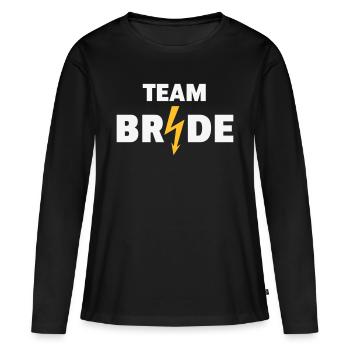 Team Bride Flash (Hen Night Party / 2C NEG) - Women's Premium Organic Long Sleeve Shirt - black - Front - Julia (174cm)