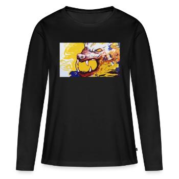 Year of the Dragon - Women's Premium Organic Long Sleeve Shirt - black - Front - Julia (174cm)