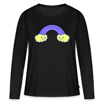 Arc-en-ciel - T-shirt manches longues Premium bio Femme - noir - Devant - Julia (174cm)
