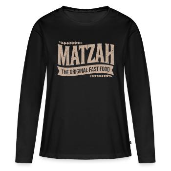 Hommage humoristique à la Matsa - T-shirt manches longues Premium bio Femme - noir - Devant - Julia (174cm)