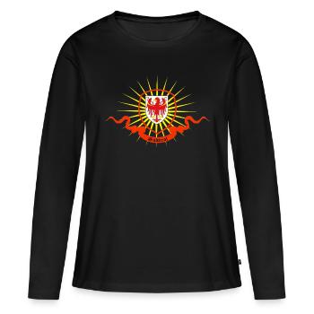 T-shirt tyrol du Sud - T-shirt manches longues Premium bio Femme - noir - Devant - Julia (174cm)