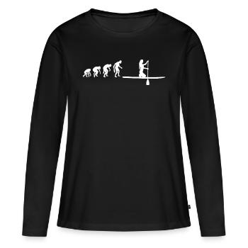 Stand Up Paddling Surfer SUP Gift Idea - Women's Premium Organic Long Sleeve Shirt - black - Front - Julia (174cm)