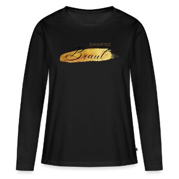 Zukünftige Braut - Junggesellinnenabschied - Frauen Premium Bio Langarmshirt - Schwarz - Vorne - Julia (174cm)