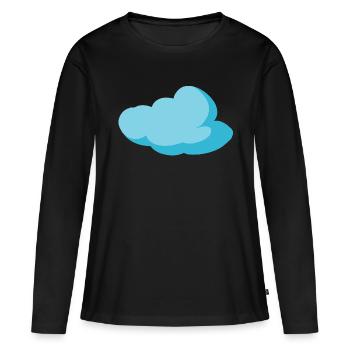 Wolke Blau Cloud Himmel Geschenkidee - Frauen Premium Bio Langarmshirt - Schwarz - Vorne - Julia (174cm)