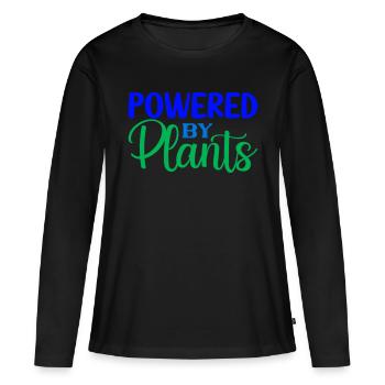 Powered by Plants - Women's Premium Organic Long Sleeve Shirt - black - Front - Julia (174cm)