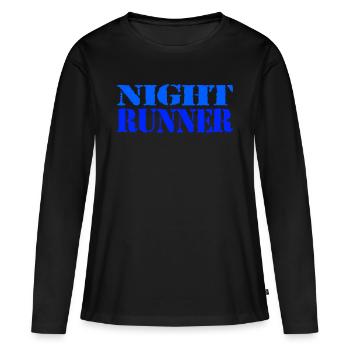 Coureur - T-shirt manches longues Premium bio Femme - noir - Devant - Julia (174cm)