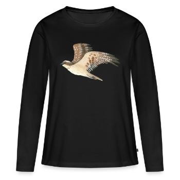 Balbuzard pêcheur - T-shirt manches longues Premium bio Femme - noir - Devant - Julia (174cm)