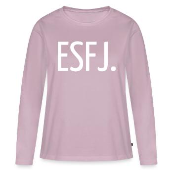 ESFJ. - Women's Premium Organic Long Sleeve Shirt - dusky pink - Front - Julia (174cm)