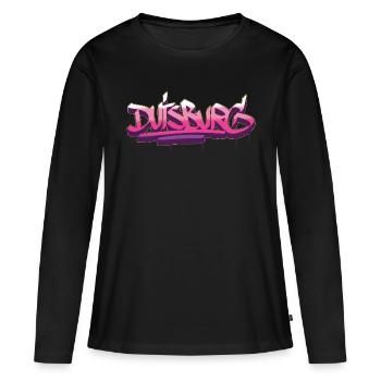Duisburg Graffiti Shirt Style streetart urban cult - Women's Premium Organic Long Sleeve Shirt - black - Front - Julia (174cm)
